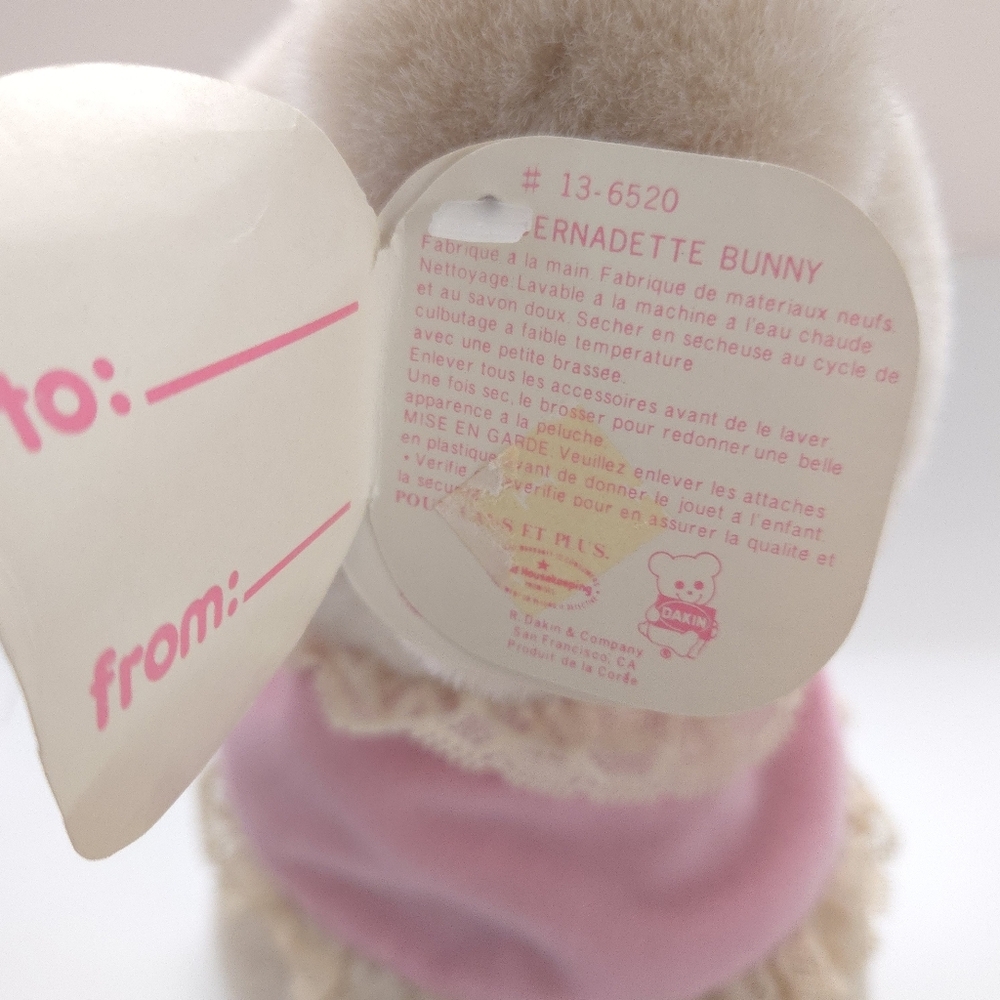 R. Dakin and Company 'Bernadette Bunny' Plush Toy 1985 - Picture 10 of 16